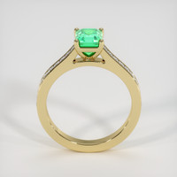 0.93 Ct. Emerald Ring, 18K Yellow Gold 3