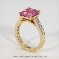 3.37 Ct. Pink Sapphire Ring, 18K Yellow Gold 2