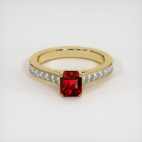 1.65 Ct. Ruby Ring, 18K Yellow Gold 1