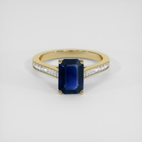 3.05 Ct. Blue Sapphire Ring, 18K Yellow Gold 1
