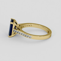 3.52 Ct. Blue Sapphire Ring, 18K Yellow Gold 4
