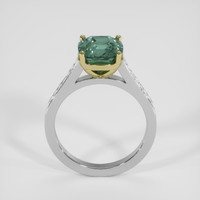 5.50 Ct. Bluish Green Sapphire Ring, 14K Yellow & White 3