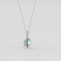 1.06 Ct. Green Beryl Pendant, Platinum 950 2