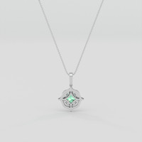 1.06 Ct. Green Beryl Pendant, Platinum 950 4