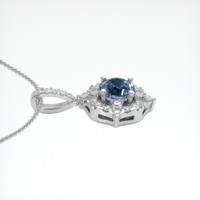 1.30 Ct. Blue Sapphire Pendant, Platinum 950 3