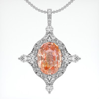 28.85 Ct. Sapphire Pendant, 18K White Gold 1
