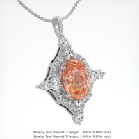28.85 Ct. Sapphire Pendant, 18K White Gold 2