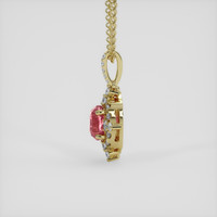 3.07 Ct. Padparadscha Sapphire Pendant, 14K Yellow Gold 3