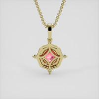 3.07 Ct. Padparadscha Sapphire Pendant, 14K Yellow Gold 4