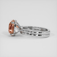 4.16 Ct. Padparadscha Sapphire Ring, Platinum 950 4
