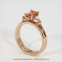 1.59 Ct. Sapphire Ring, 18K Rose Gold 2
