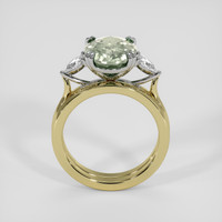 4.70 Ct. Bluish Green Sapphire Ring, 18K White & Yellow 3
