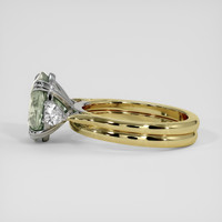4.70 Ct. Bluish Green Sapphire Ring, 18K White & Yellow 4