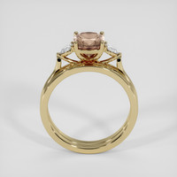 2.15 Ct. Pinkish Brown Sapphire Ring, 14K Yellow Gold 3