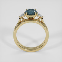 1.34 Ct. Bluish Green Sapphire Ring, 14K Yellow Gold 3