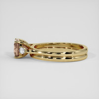 2.15 Ct. Pinkish Brown Sapphire Ring, 18K Yellow Gold 4