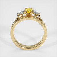0.51 Ct. Orangish Yellow Sapphire Ring, 18K Yellow Gold 3
