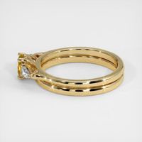 0.51 Ct. Orangish Yellow Sapphire Ring, 18K Yellow Gold 4
