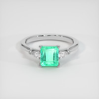 1.32 Ct. Emerald Ring, Platinum 950 1