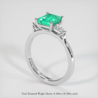 1.32 Ct. Emerald Ring, Platinum 950 2