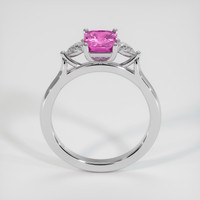 1.32 Ct. Pink Sapphire Ring, 18K White Gold 3
