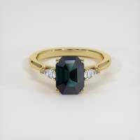 2.44 Ct. Bluish Green Sapphire Ring, 10K Yellow Gold 1