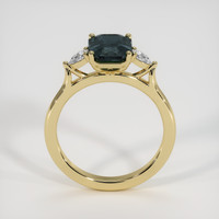 2.44 Ct. Bluish Green Sapphire Ring, 10K Yellow Gold 3