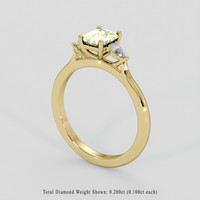 1.20 Ct. Bi Color Sapphire Ring, 14K Yellow Gold 2