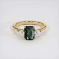 1.63 Ct. Green Sapphire Ring, 14K Yellow Gold 1