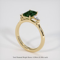 1.63 Ct. Green Sapphire Ring, 14K Yellow Gold 2