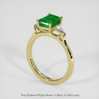 1.72 Ct. Emerald Ring, 18K Yellow Gold 2