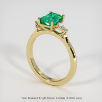 1.86 Ct. Emerald Ring, 18K Yellow Gold 2
