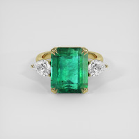 9.94 Ct. Emerald Ring, 18K Yellow Gold 1
