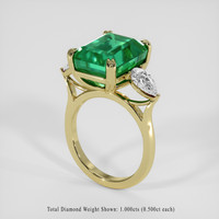 9.94 Ct. Emerald Ring, 18K Yellow Gold 2