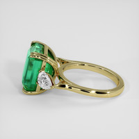 9.94 Ct. Emerald Ring, 18K Yellow Gold 4