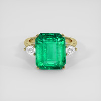 8.46 Ct. Emerald Ring, 18K Yellow Gold 1