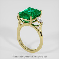 8.46 Ct. Emerald Ring, 18K Yellow Gold 2