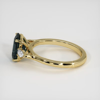 2.44 Ct. Bluish Green Sapphire Ring, 18K Yellow Gold 4