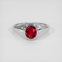 1.29 Ct. Ruby Ring, Platinum 950 1