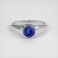 2.00 Ct. Blue Sapphire Ring, Platinum 950 1