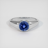 2.55 Ct. Blue Sapphire Ring, Platinum 950 1