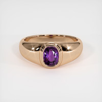 0.82 Ct. Purple Sapphire Ring, 18K Rose Gold 1