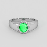 0.60 Ct. Emerald Ring, Silver 1