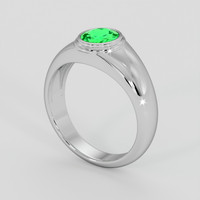 0.60 Ct. Emerald Ring, Silver 2