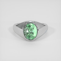 2.37 Ct. Emerald Ring, Silver 1