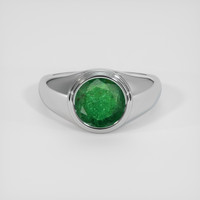 2.12 Ct. Emerald Ring, Silver 1