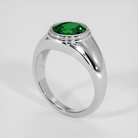 2.12 Ct. Emerald Ring, Silver 2