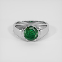 2.00 Ct. Emerald Ring, Silver 1