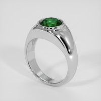 2.00 Ct. Emerald Ring, Silver 2