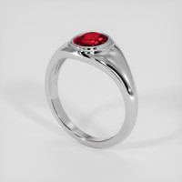 1.29 Ct. Ruby Ring, 14K White Gold 2